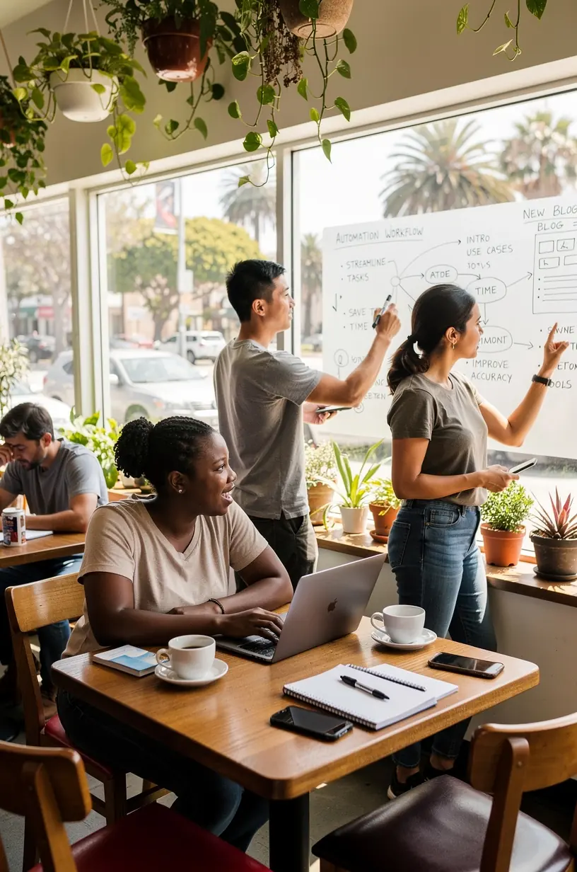 Lean principles streamlining automation for efficiency.